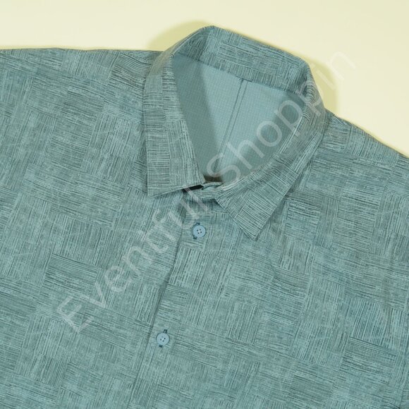 Lululemon Airing Easy Short Sleeve Shirt Mens 2XL Chambray Blue - Picture 1 of 6